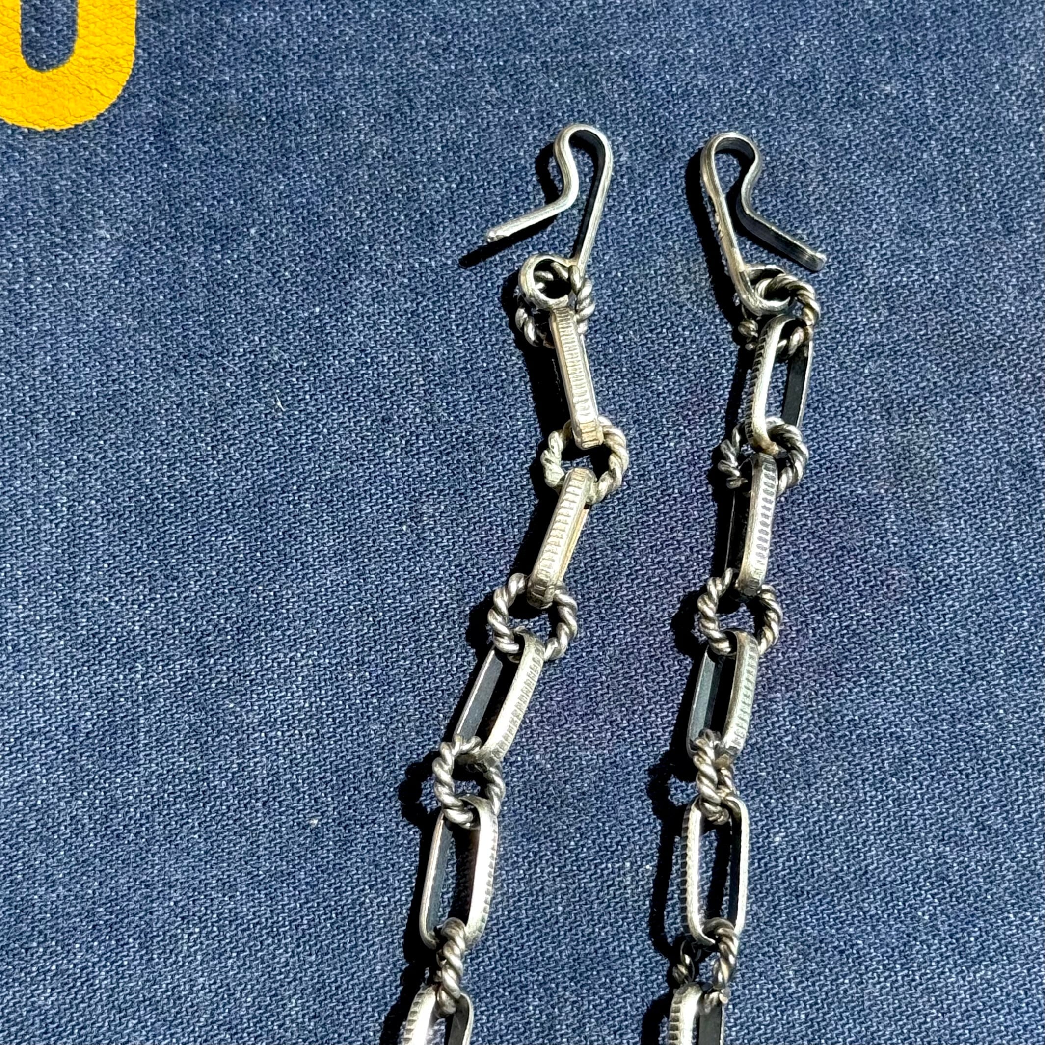 Navajo Chain Bracelet （Half Round Stamped Link） Size M ナバホ