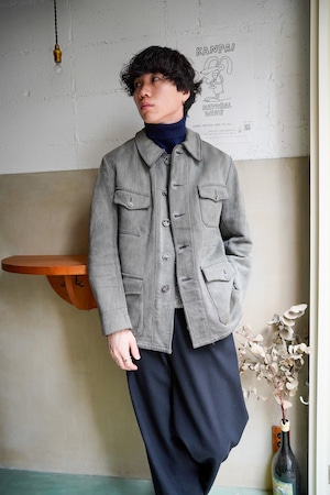 【1960s】"Dumont-d'Urville" Cotton Pique French Hunting JKT / 6-360