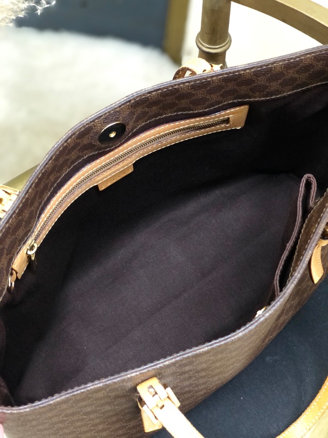 CELINE セリーヌ　マカダム　A4　トートバッグ　ブラウン　vintage　ヴィンテージ　オールドセリーヌ　rthxjm