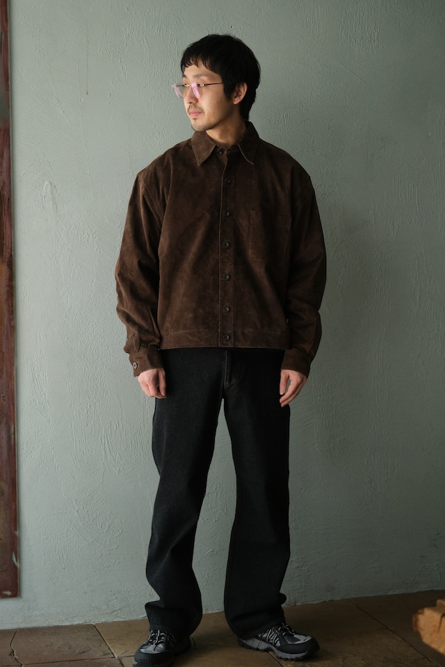 Utah/nubuck leather shirt/brown/remake