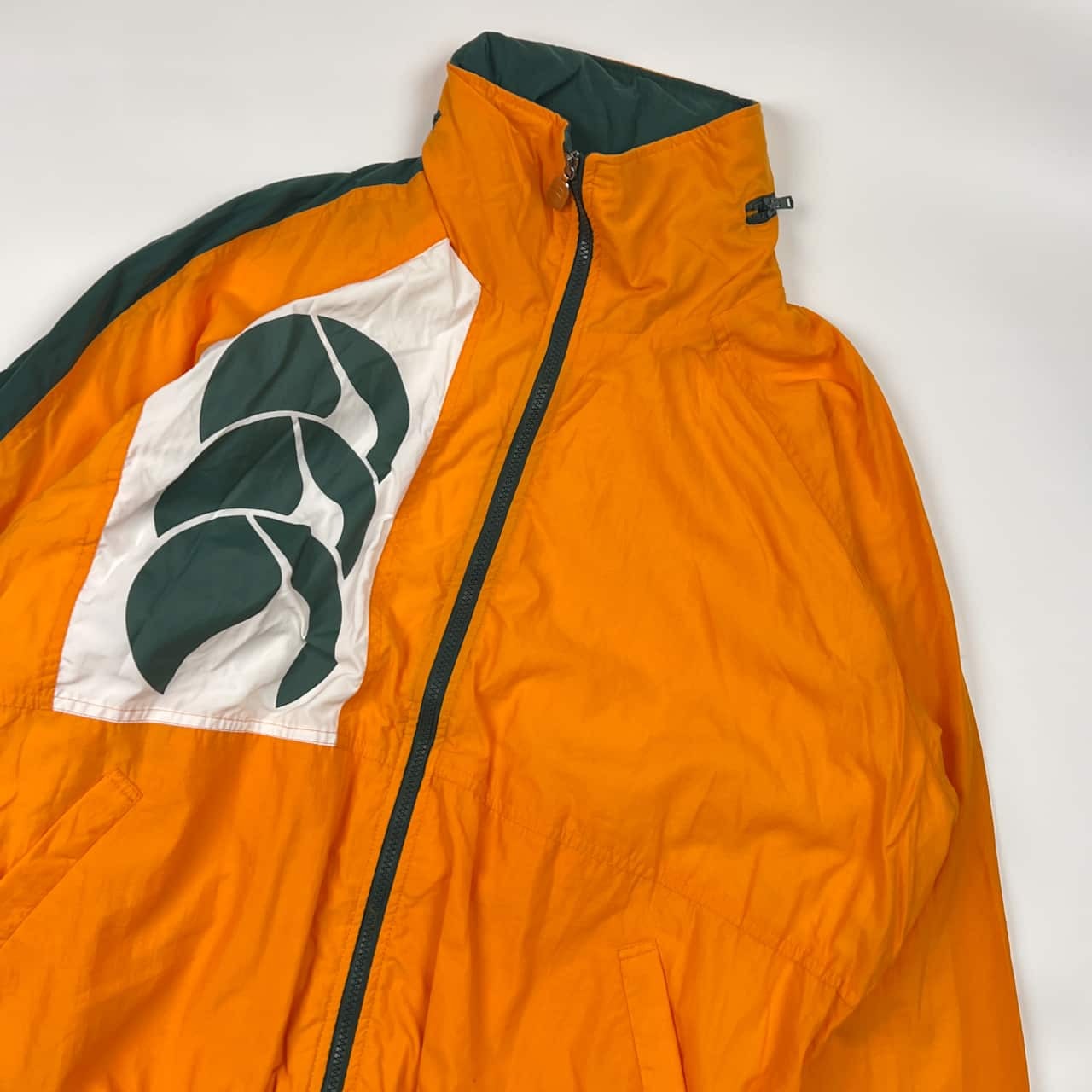 Canterbury of New Zealand カンタベリー ナイロンジャケット ジャンパー L/イエロー オレンジ系 メンズ 収納フード