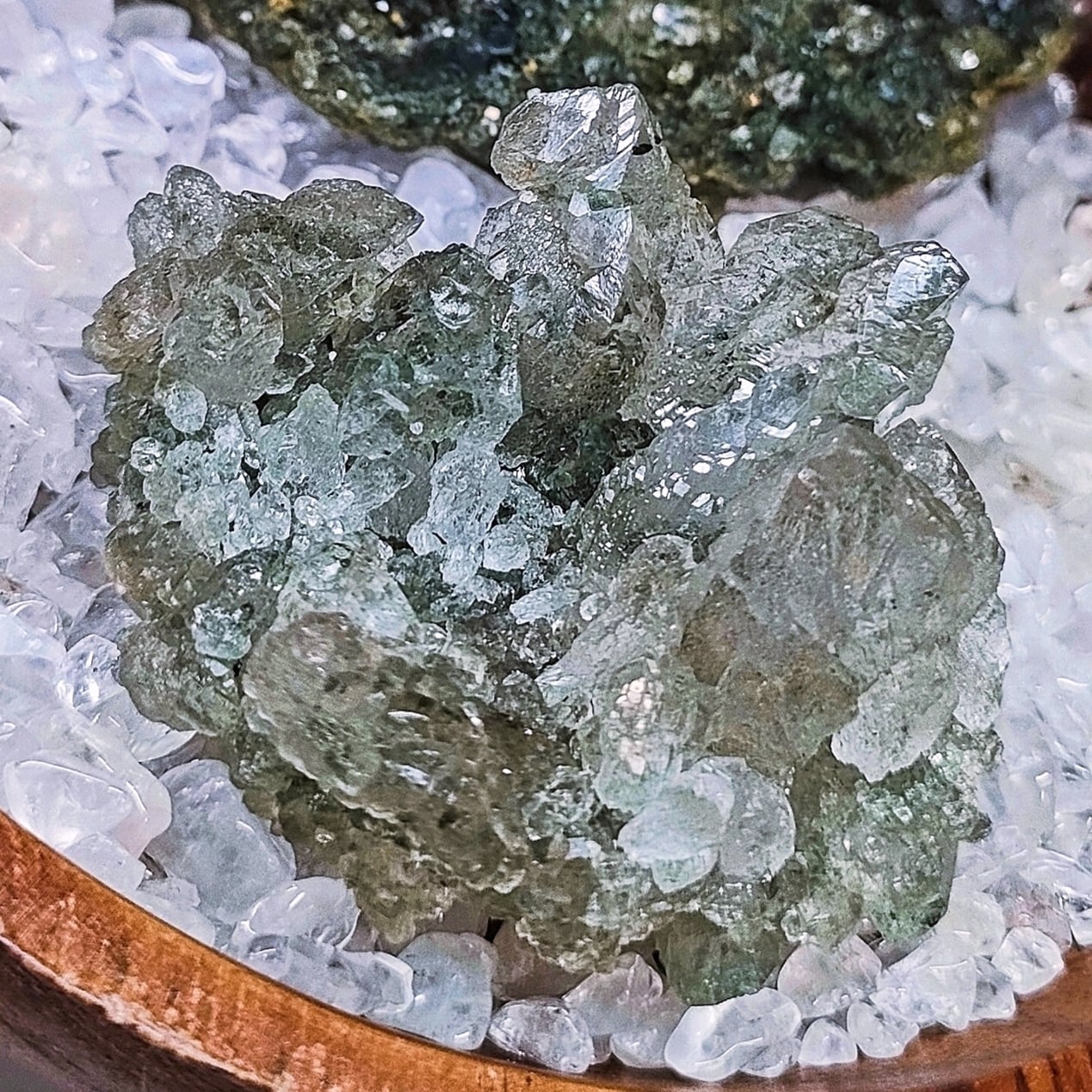 マニハール産クリスタル　カテドラル　アナテース付き　天然石　原石