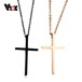 【送料無料】 レディース ネックレス メンズ クロス ステンレス チェーン 黒いバラ ゴールド サスペンション ペンダント カップル 40001053