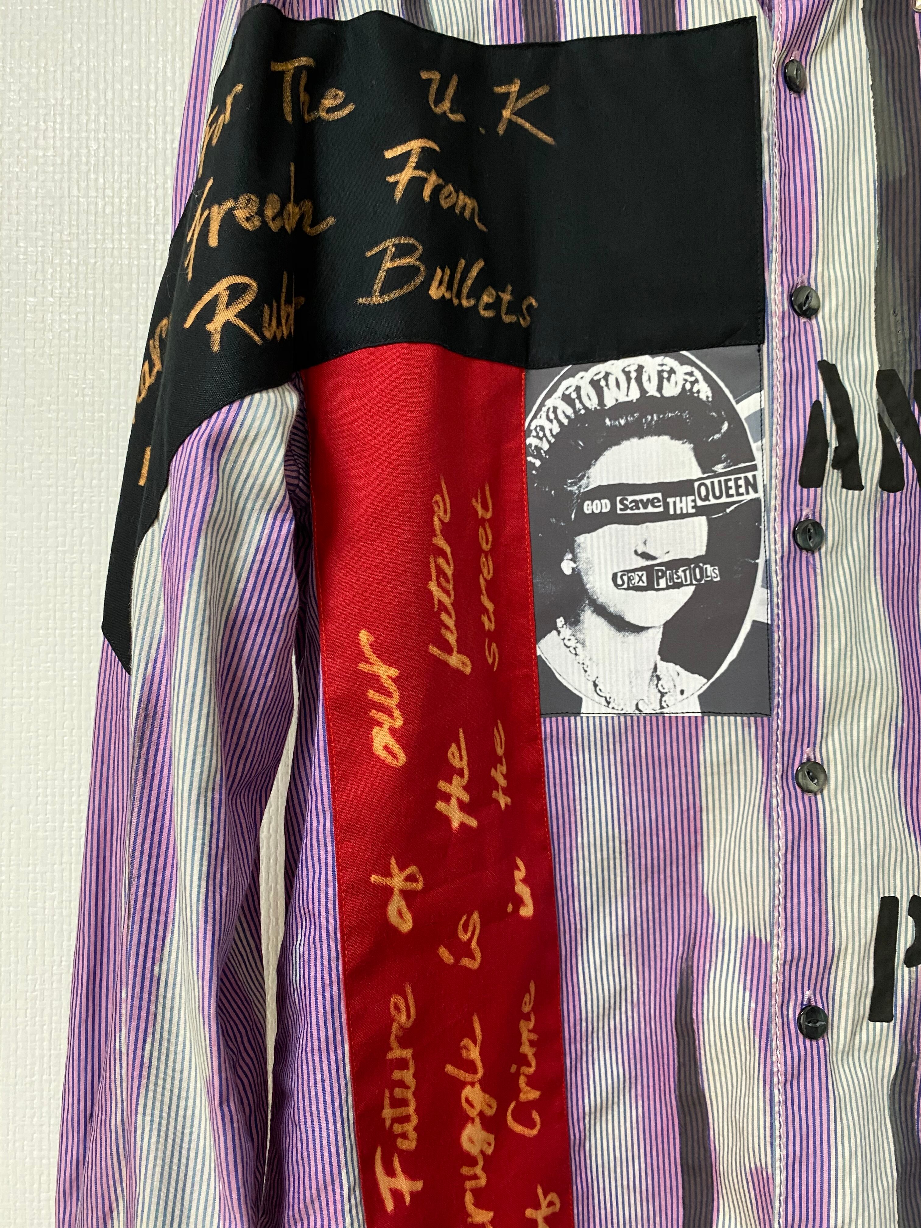 アナーキーシャツ Anarchy shirt ピンク系 Lサイズ | BLUE BLACK