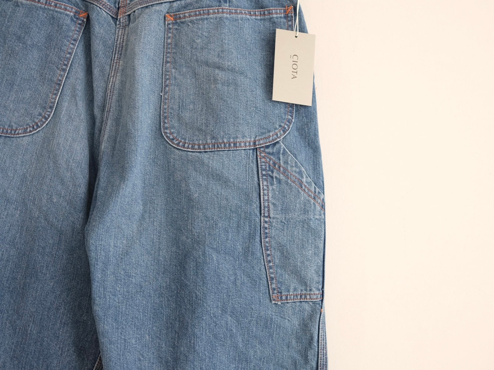 CIOTA”11.5oz DENIM PAINTER PANTS MID BLUE-D” | Lapel online store