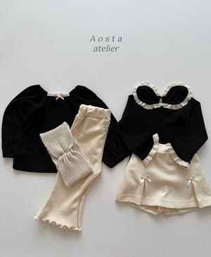 【Aosta】ジェリーフレアパンツ アイボリー 70~110cm