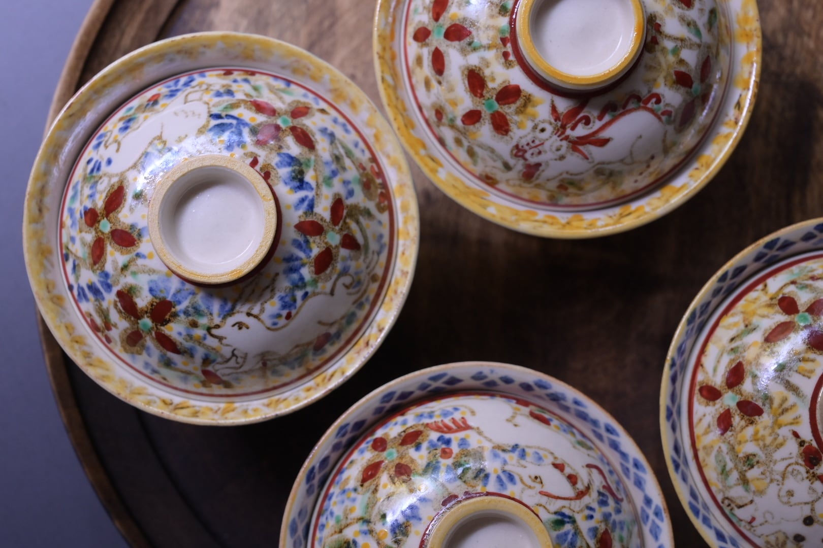 矢島操 イロエサラサ文蓋碗 | 鎌倉倶楽部 茶寮