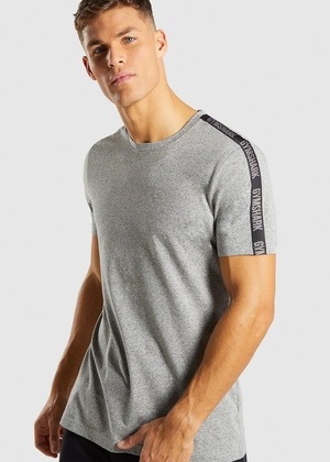 GymShark　ジムシャーク　taped t-shirt Tシャツ – グレー【grey marl】　メーカー直輸入品！