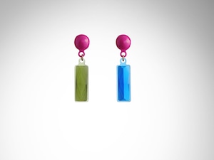 Hi Lands Earrings   Blue, Green And Fuchsia  /  CORSARI JEWELS