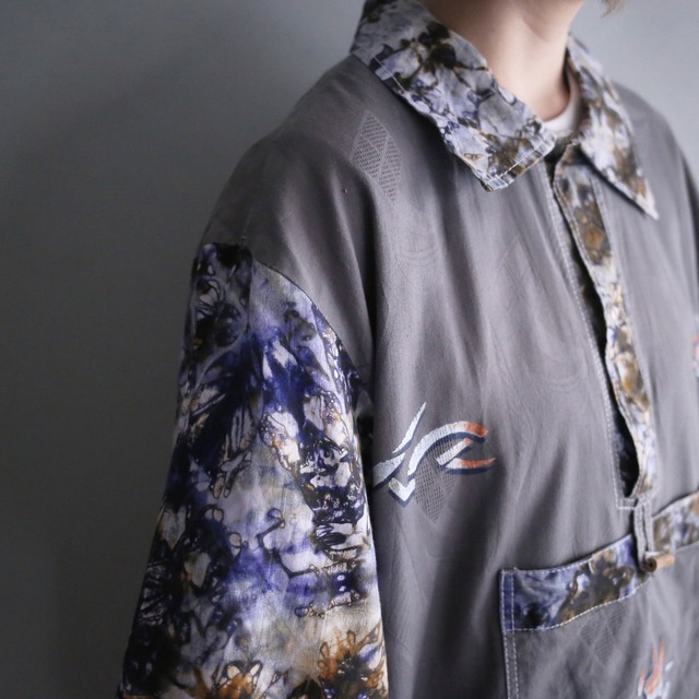 switching art graphic pattern big h/s shirt pullover