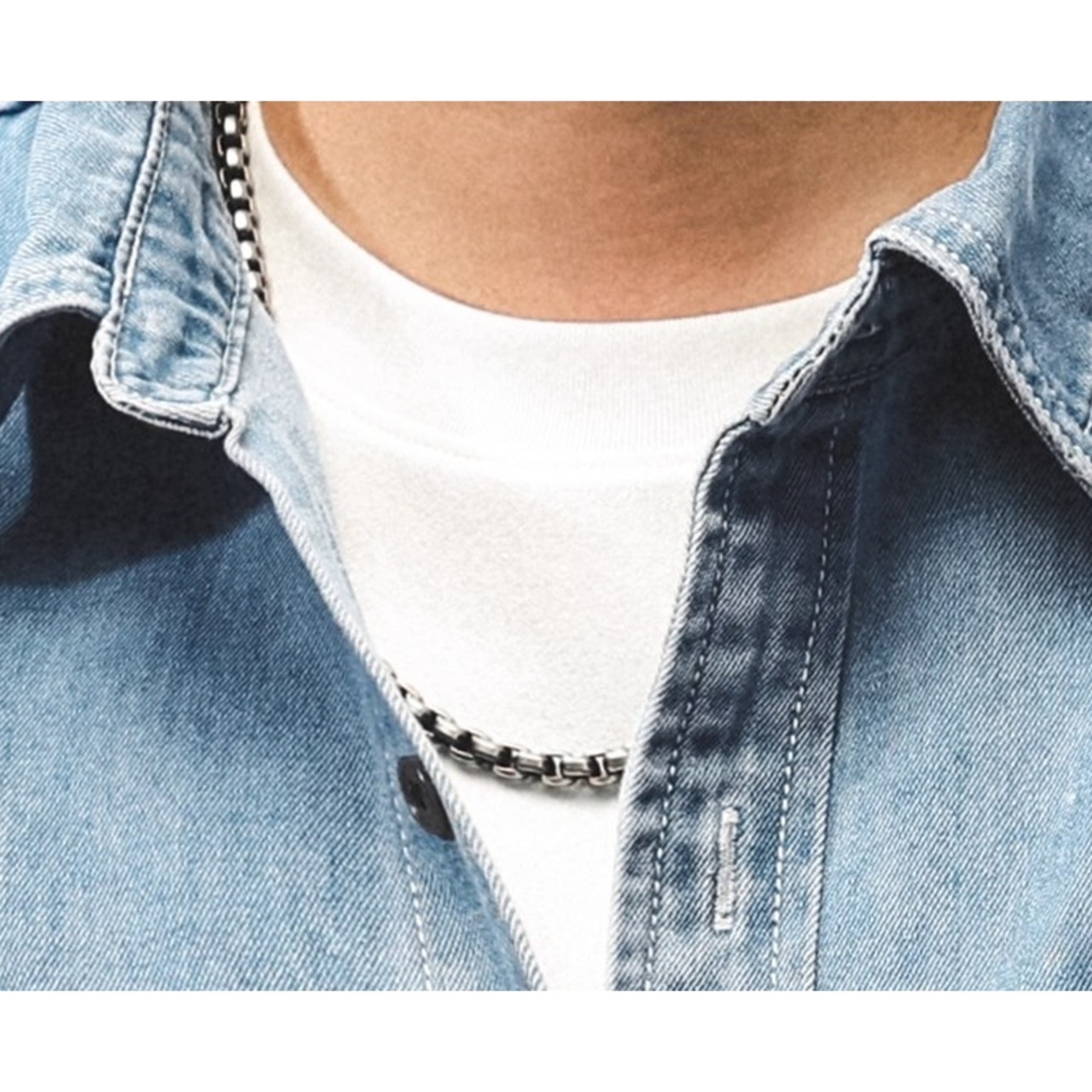 オープンカラーデニムシャツ 10067