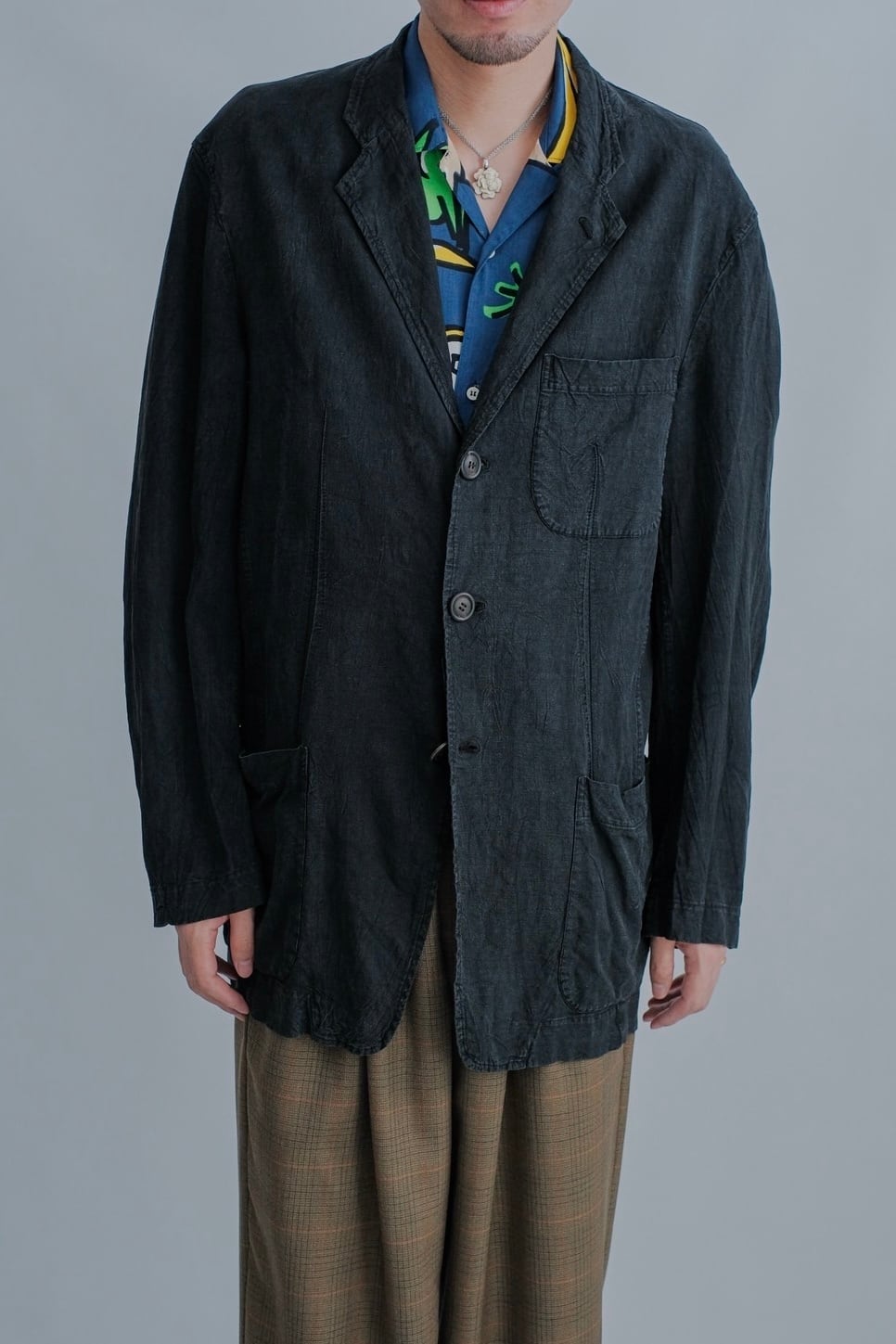 2000s ISSEY MIYAKE MEN linen jacket | puzzle