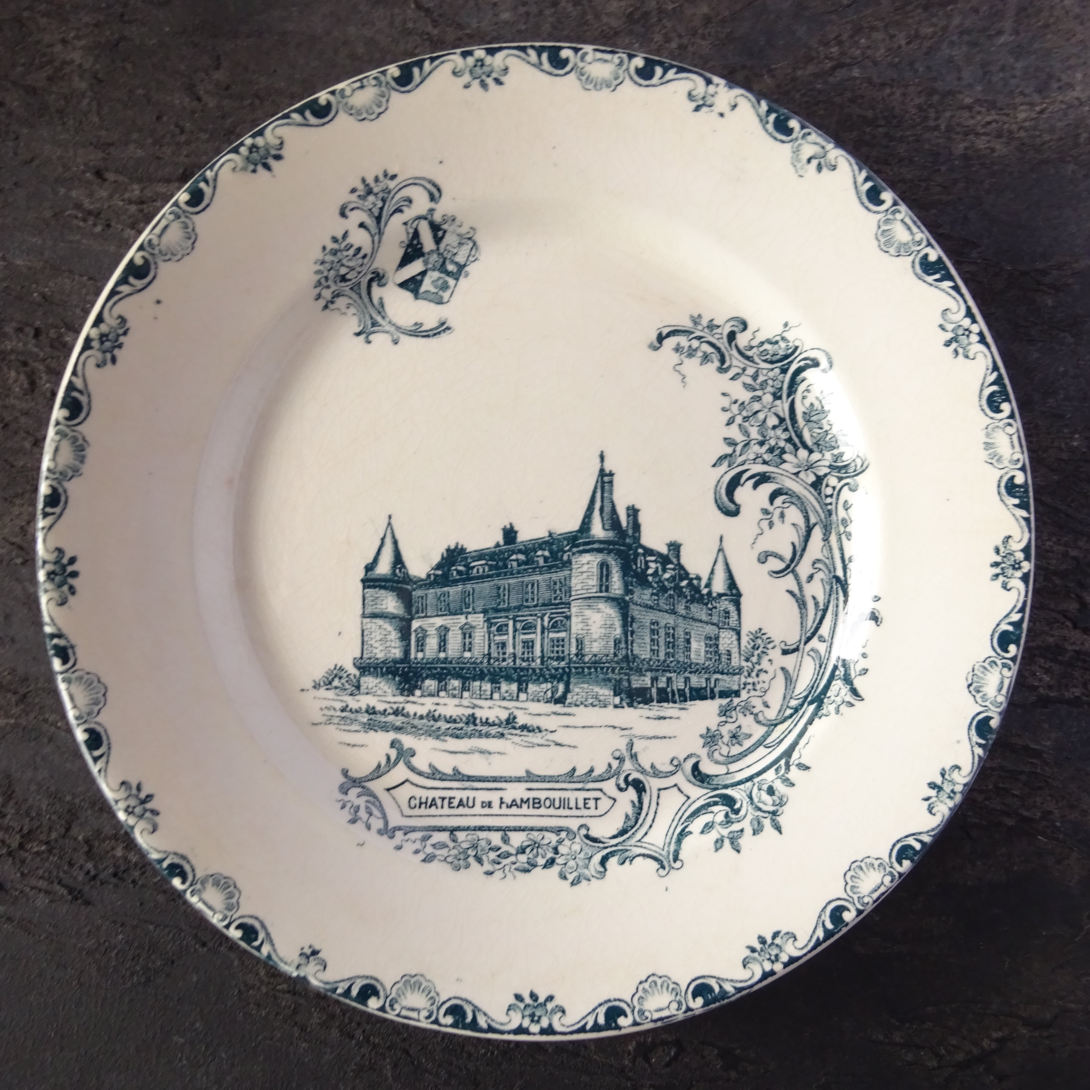 【 Épuisé 】☆TERRE DE FER Cleirefontaine modèle CHATEAUX 《CHATEAU DE RAMBOUILLET》 assiette plate
