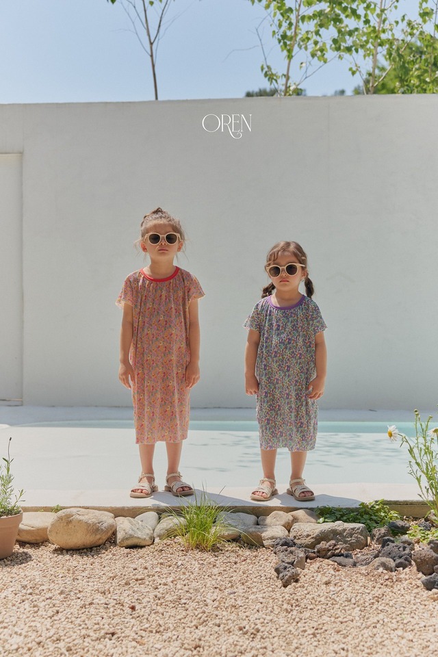 【6/11〆予約】<OREN> Rosy pleated dress