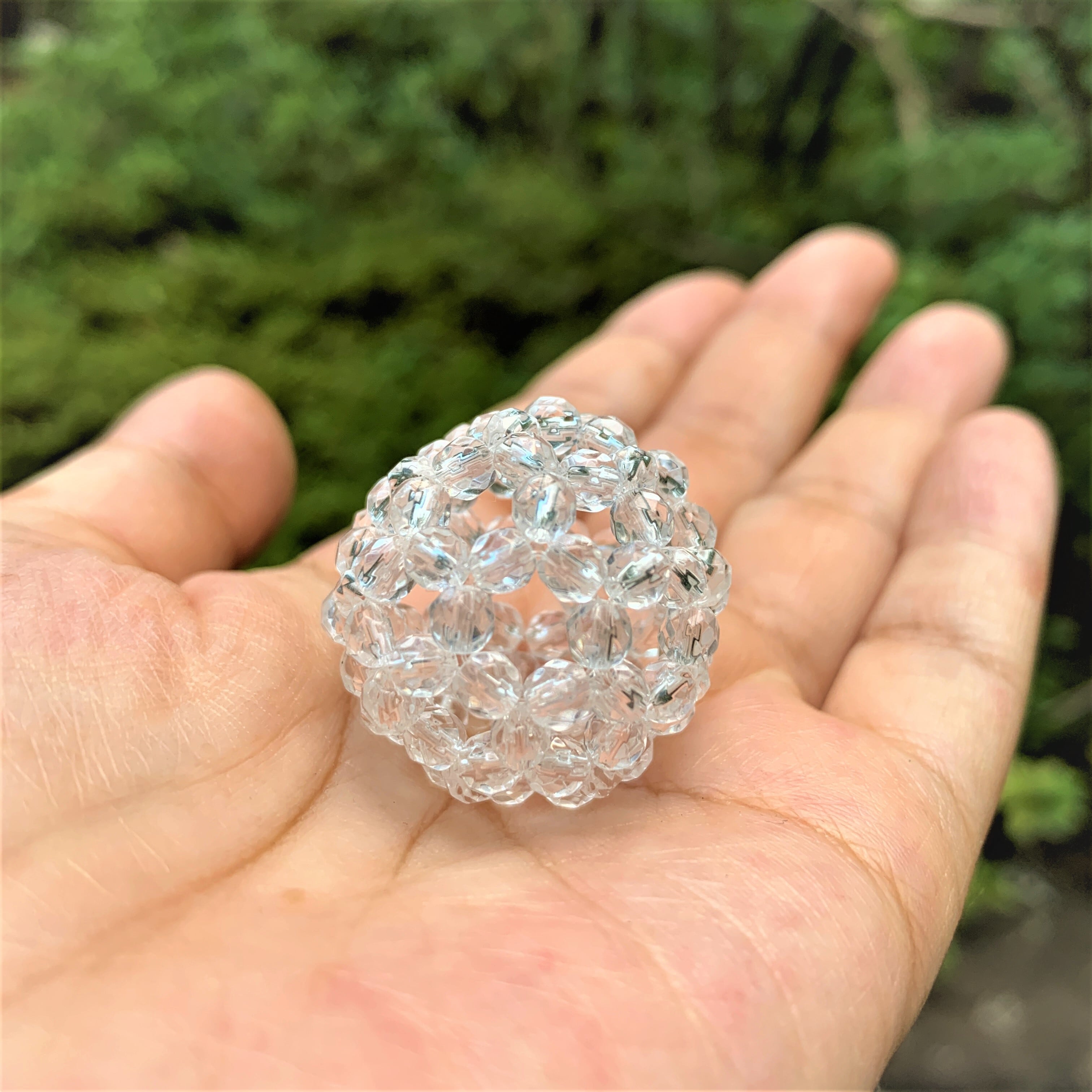 水晶ビーズ多面体【バッキーボール】直径2.7㎝ | earth venus