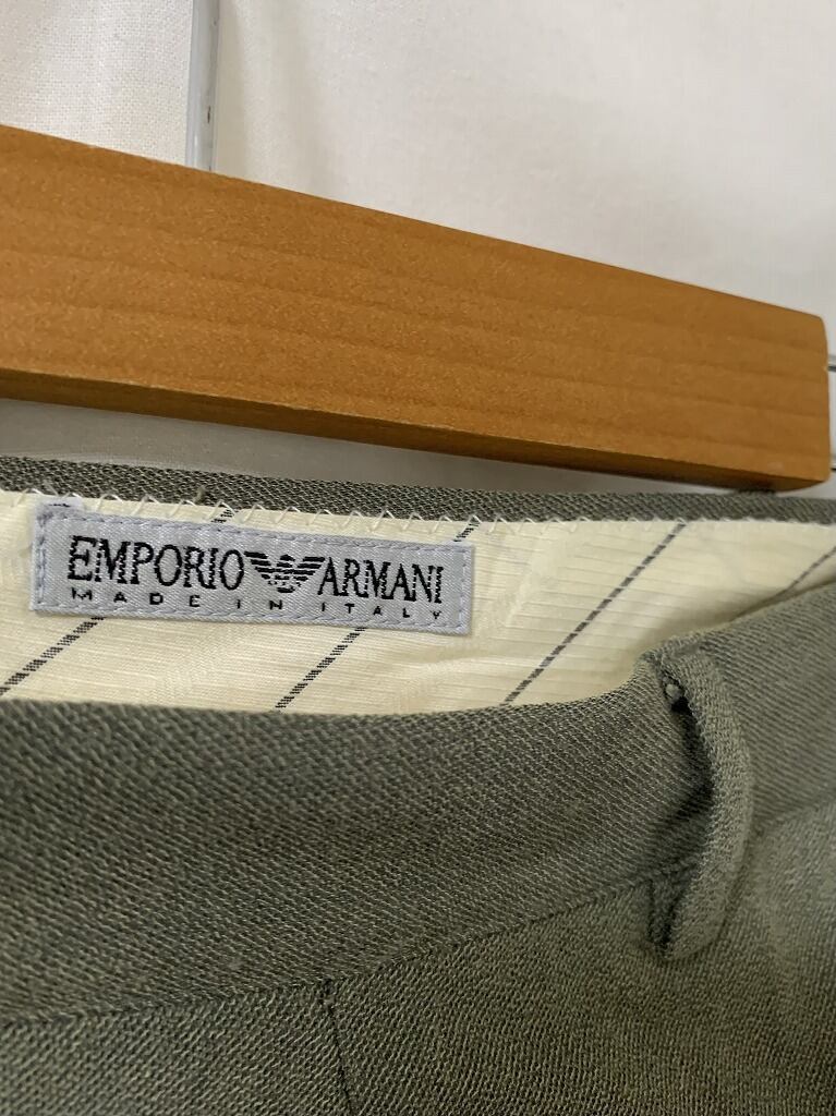 1980's Solid Color Design Tuck Slacks "EMPORIO ARMANI"