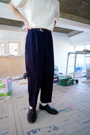【1940s】"French Made" 2-tuck Wool Trousers / 920