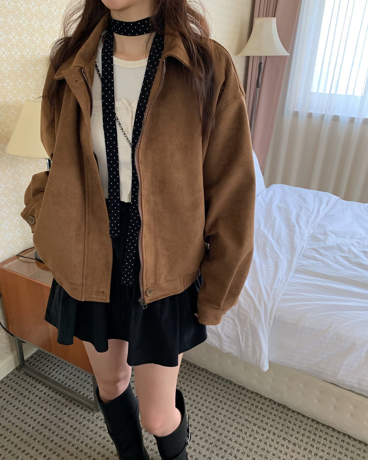(即納)ezediary / Rowan suede jacket / brown