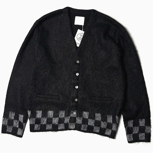 【TODAY edition】CHECKER MOHAIR CARDIGAN(BLACK)