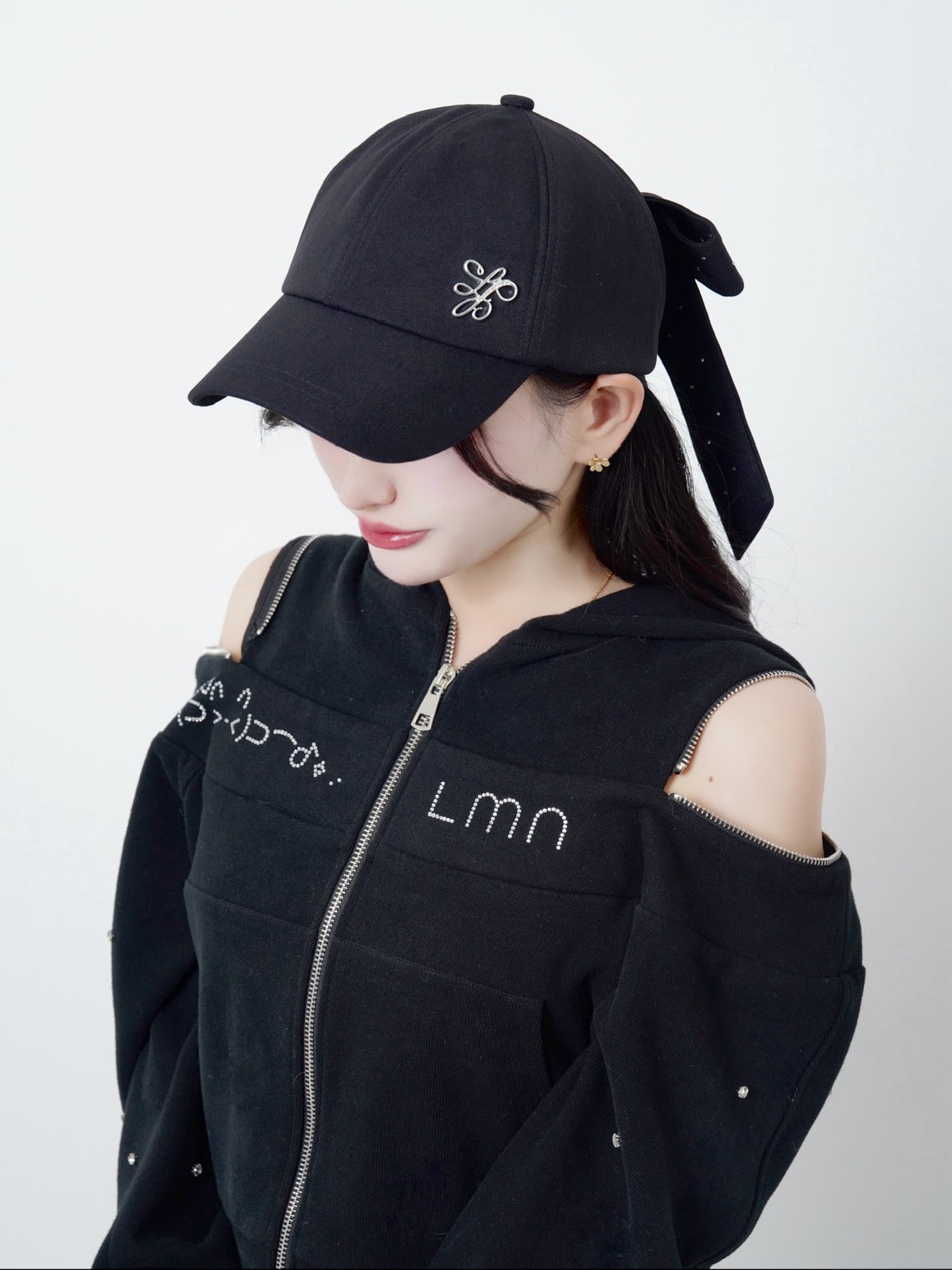 Lumignon original ♥ Lumignon back ribbon cap【ブラック】 | Lumignon