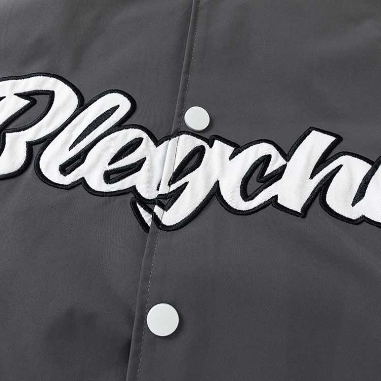 メンズ 袖ワッペン付きナイロン素材スタジャン BLACKENERGY