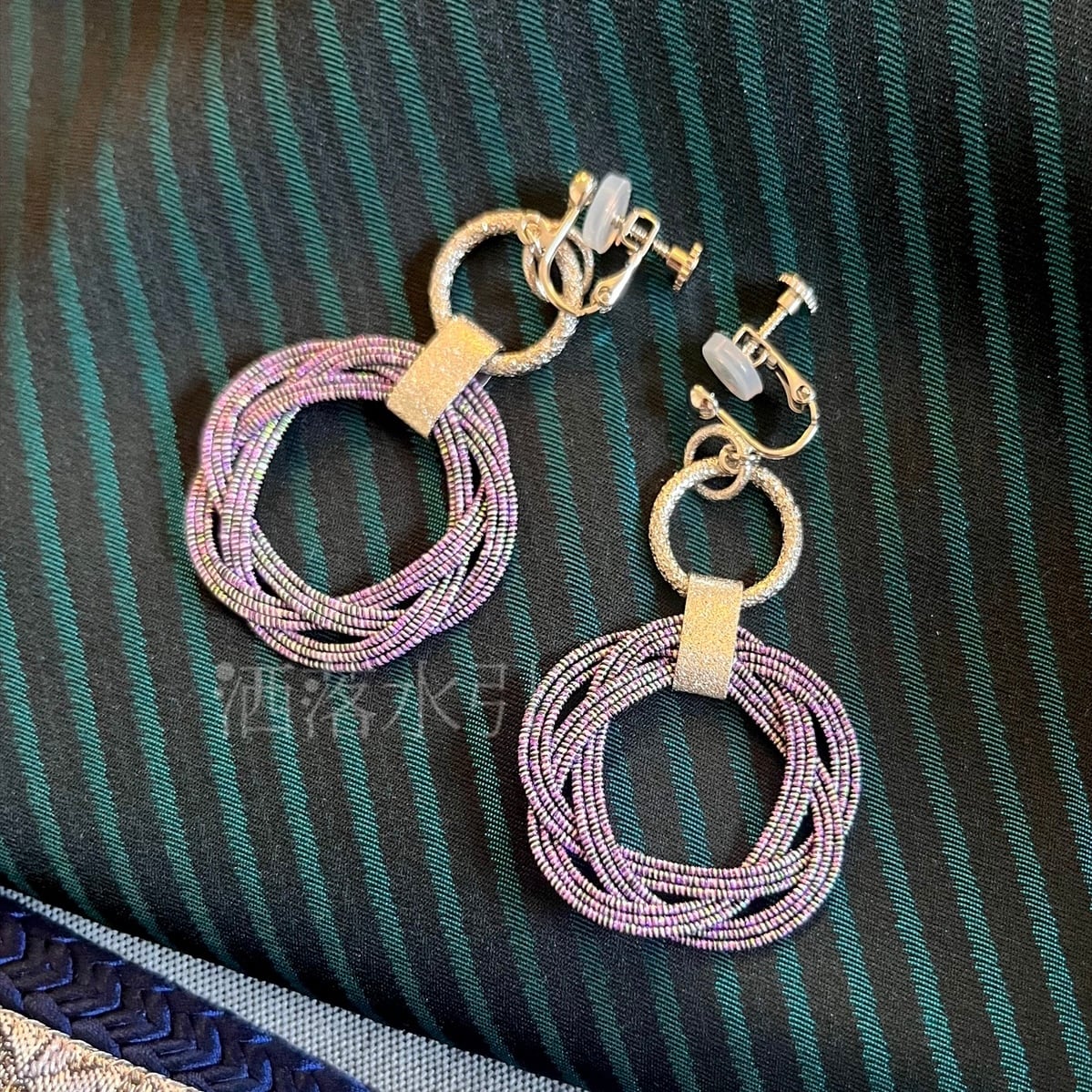 受注販売品】水引のイヤリング／ピアス むすびフープ | 洒落水引