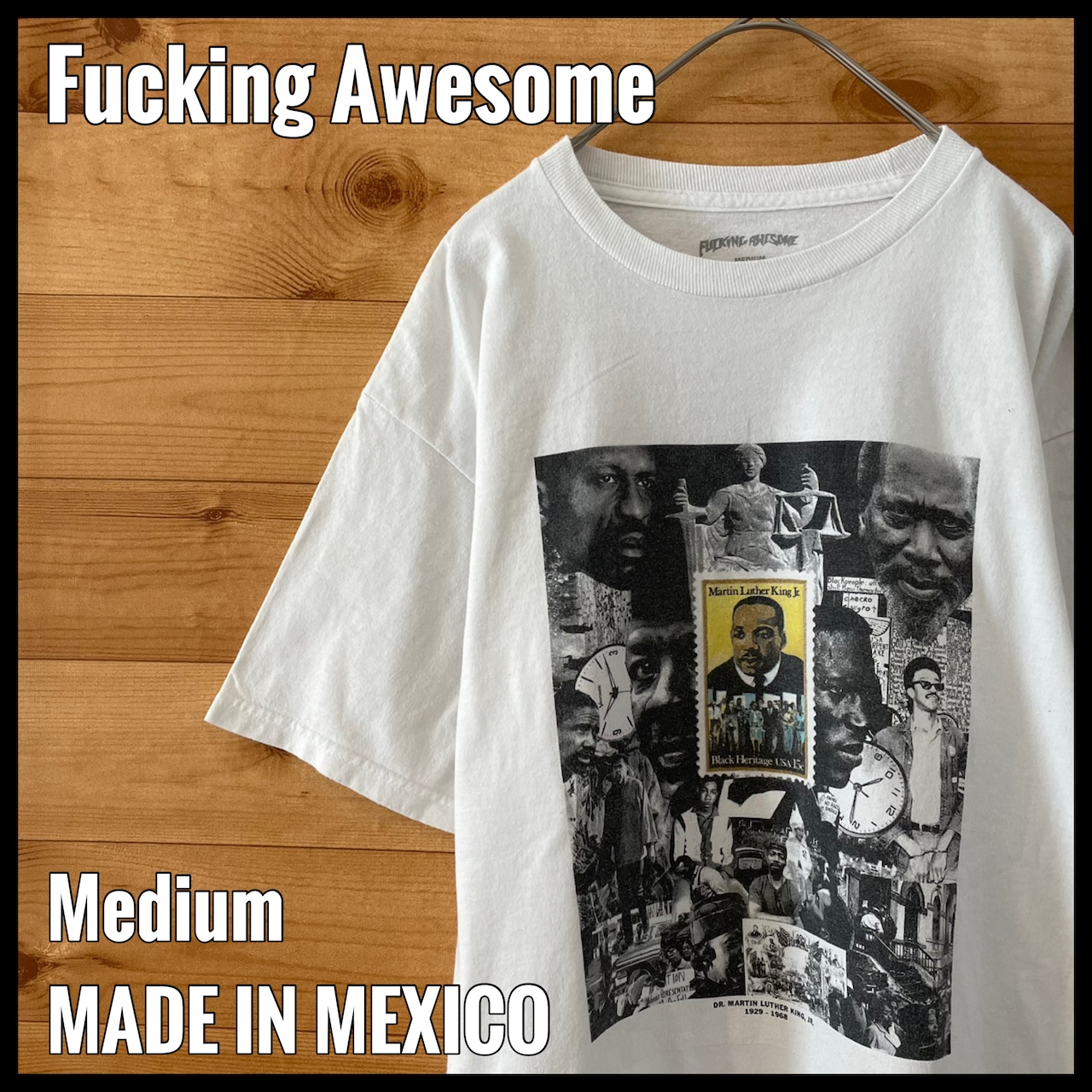 【Fucking Awesome】キング牧師 フォトプリント Tシャツ M ファッキンオーサム US古着 アメリカ古着