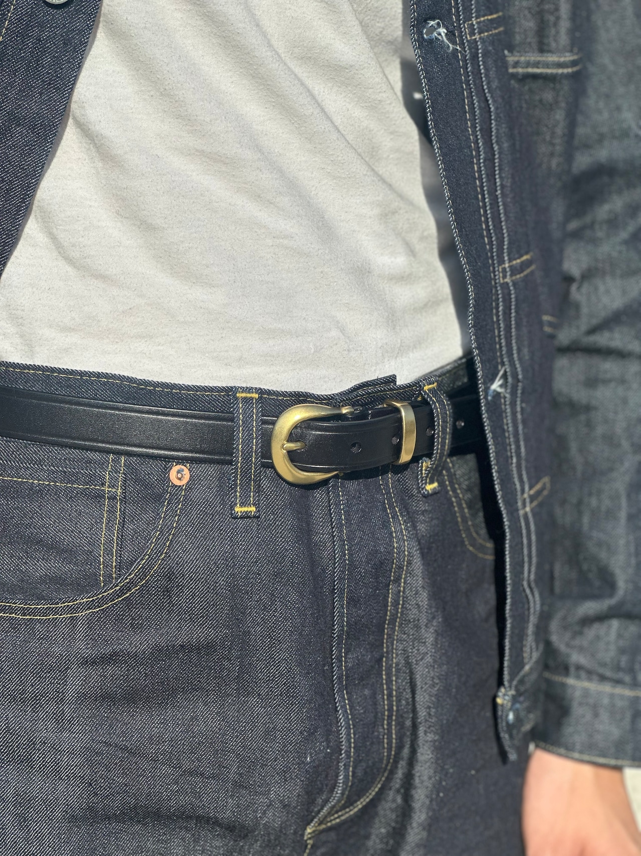 Heritage Buckle Leather Belt