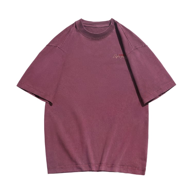 Oversized Crew Neck Design T-shirt ‐2col‐ A0559