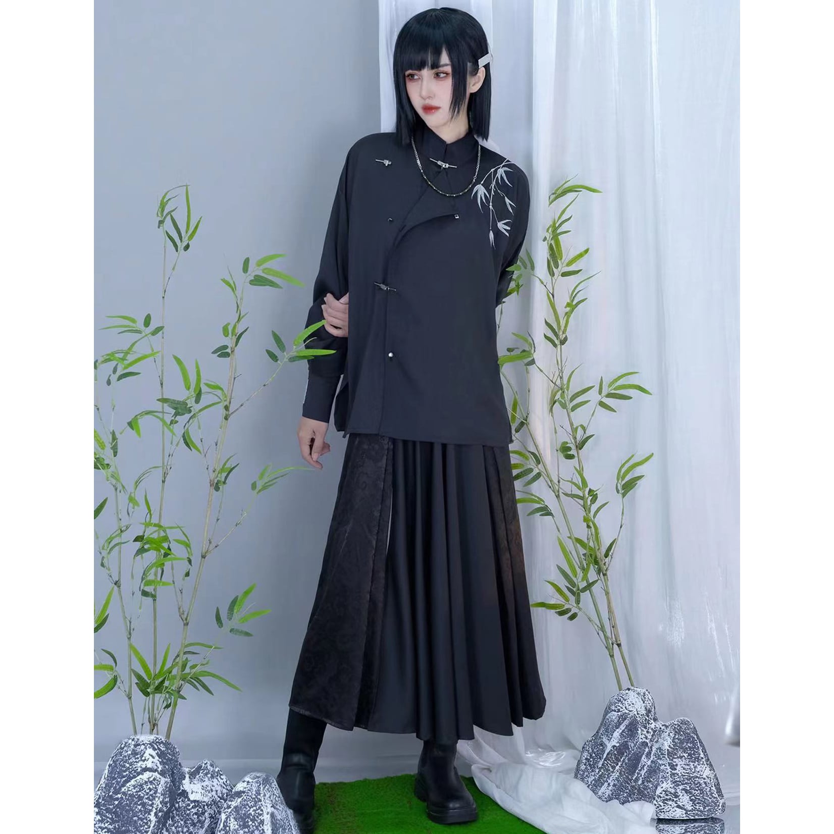 ✪新作発売中✪【之x倉宝】☆チャイナ風スカート+ベルト+ ✪新作発売中✪【之x倉宝】☆チャイナ風スカート+ベルト+