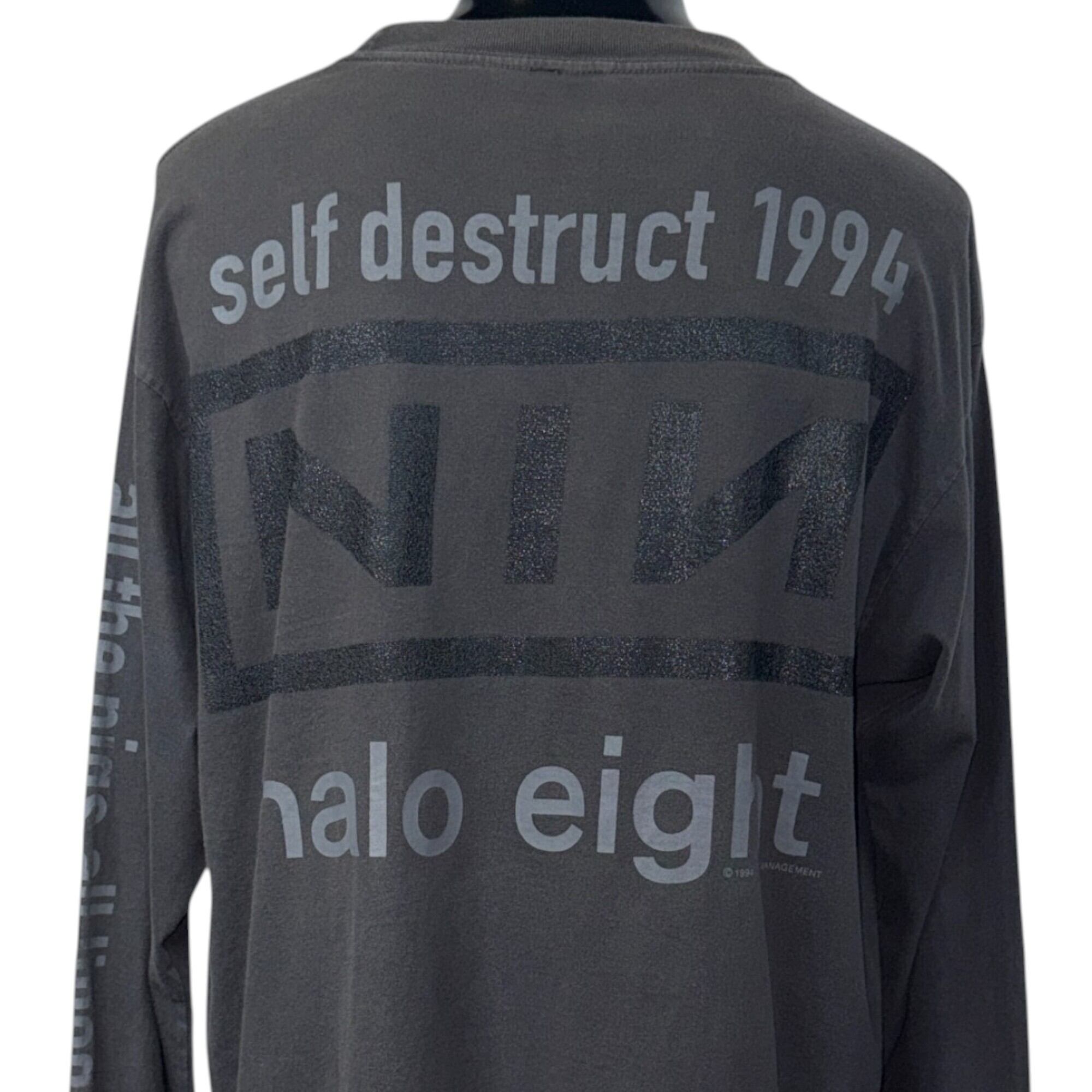 NINE INCH NAILS】ナインインチネイルズ NINロゴ 90's ロングTシャツ