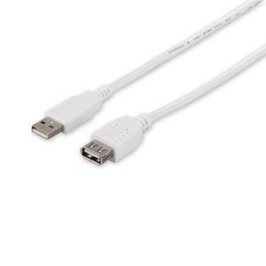【在庫のみ】バッファロー BUFFALO USB2.0延長ケーブル (A to A) ホワイト 1.5m BSUAA215WH