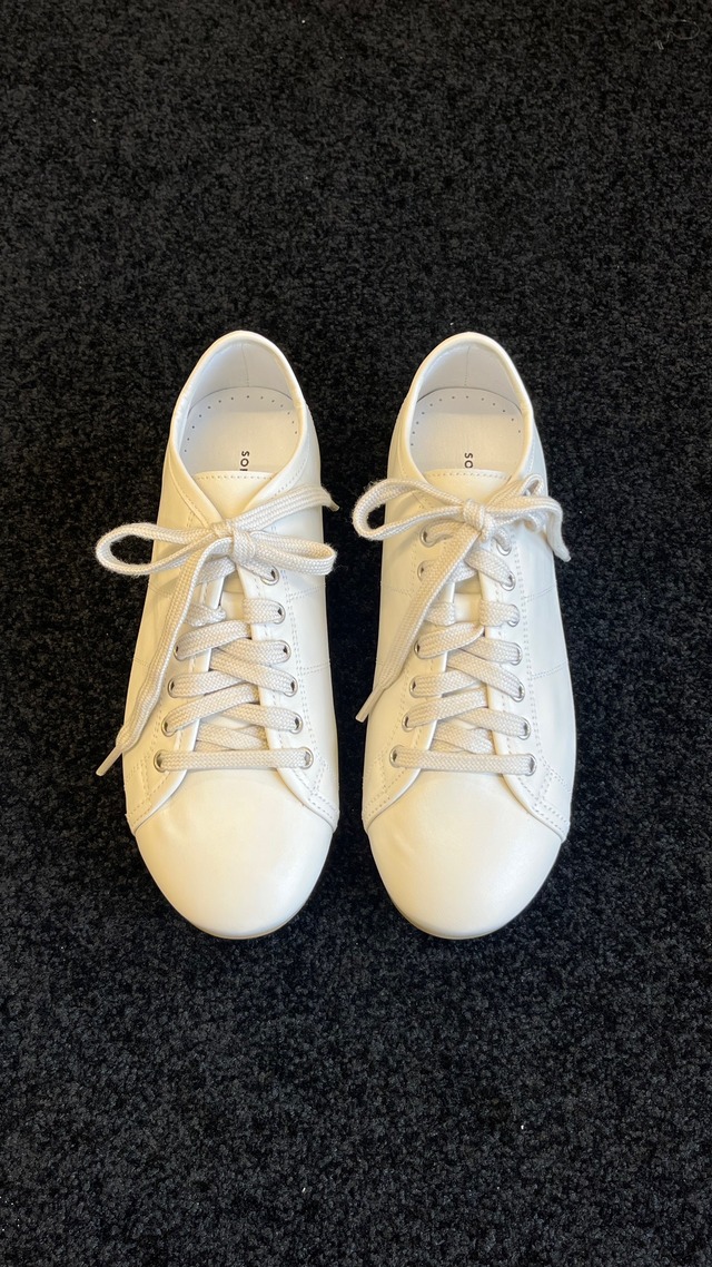 SOFIE D'HOORE -FLINT- Smooth nappa leather sneaker :OFF WHITE,