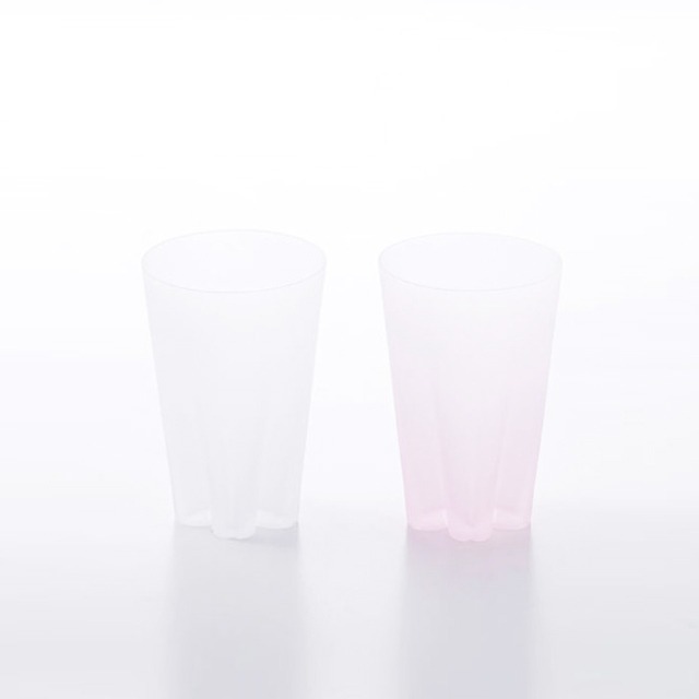 Sakurasaku Glass (サクラサクグラス) Frost Tumbler(タンブラー)【雪桜・紅白】ペアセット 木箱入り