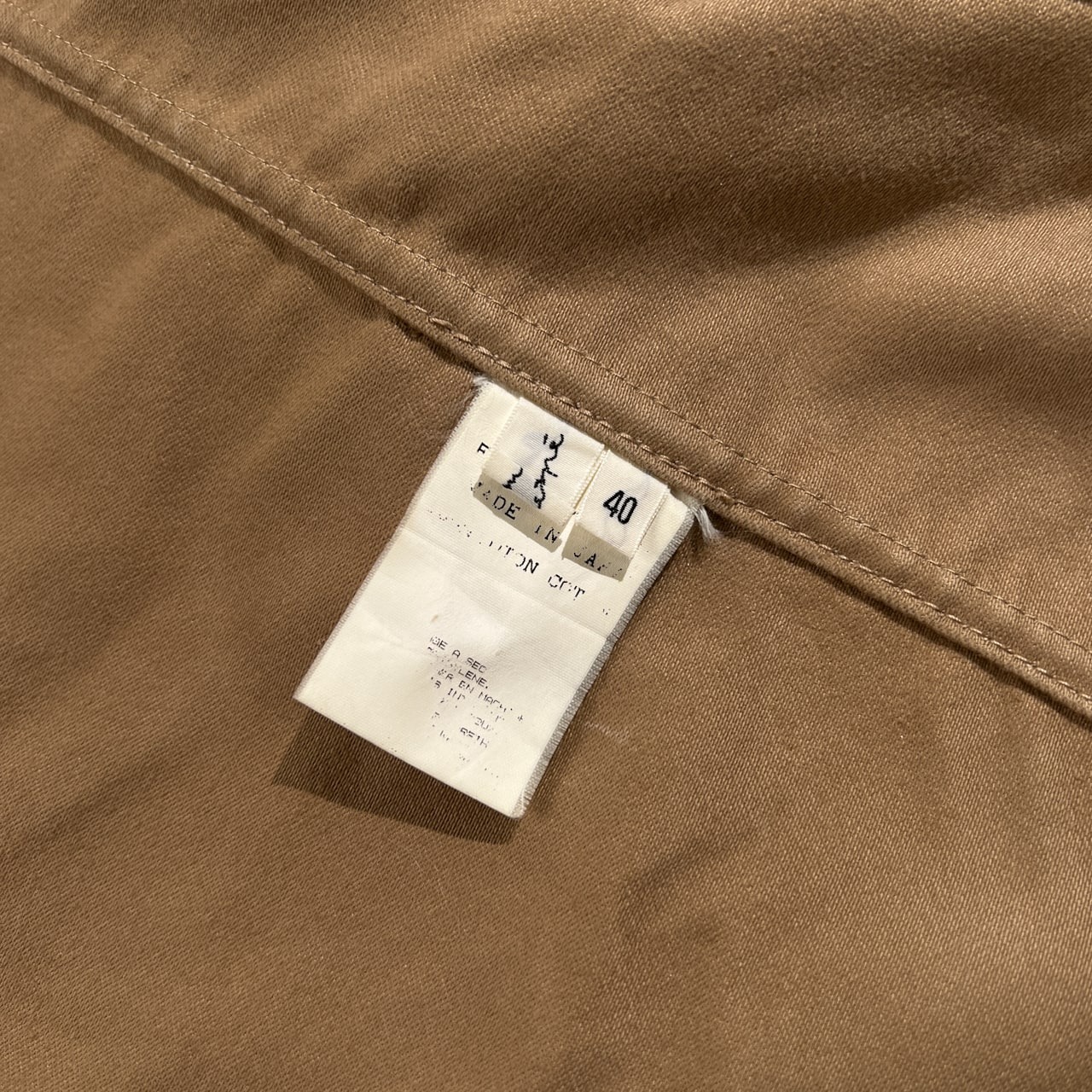 ADAM ET ROPE アダムエロペ コットン モールスキン 段返り3B テーラードジャケット 40 /ベージュ系/ワーク/日本製