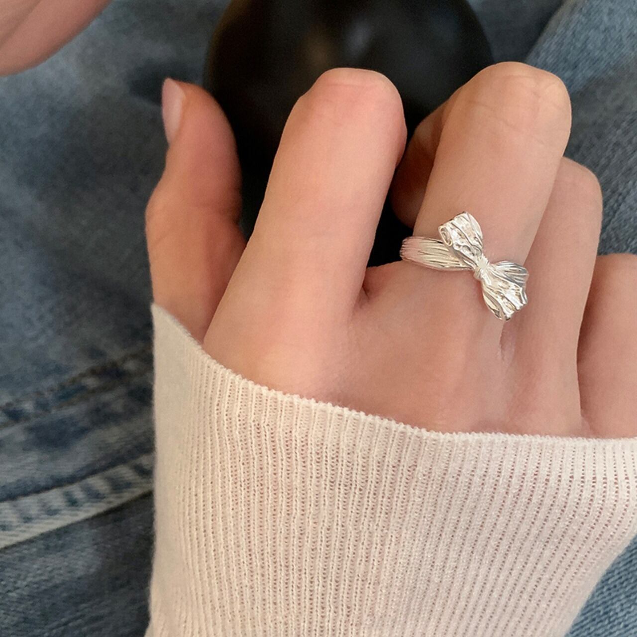 suzyaccシルバーリボンリング