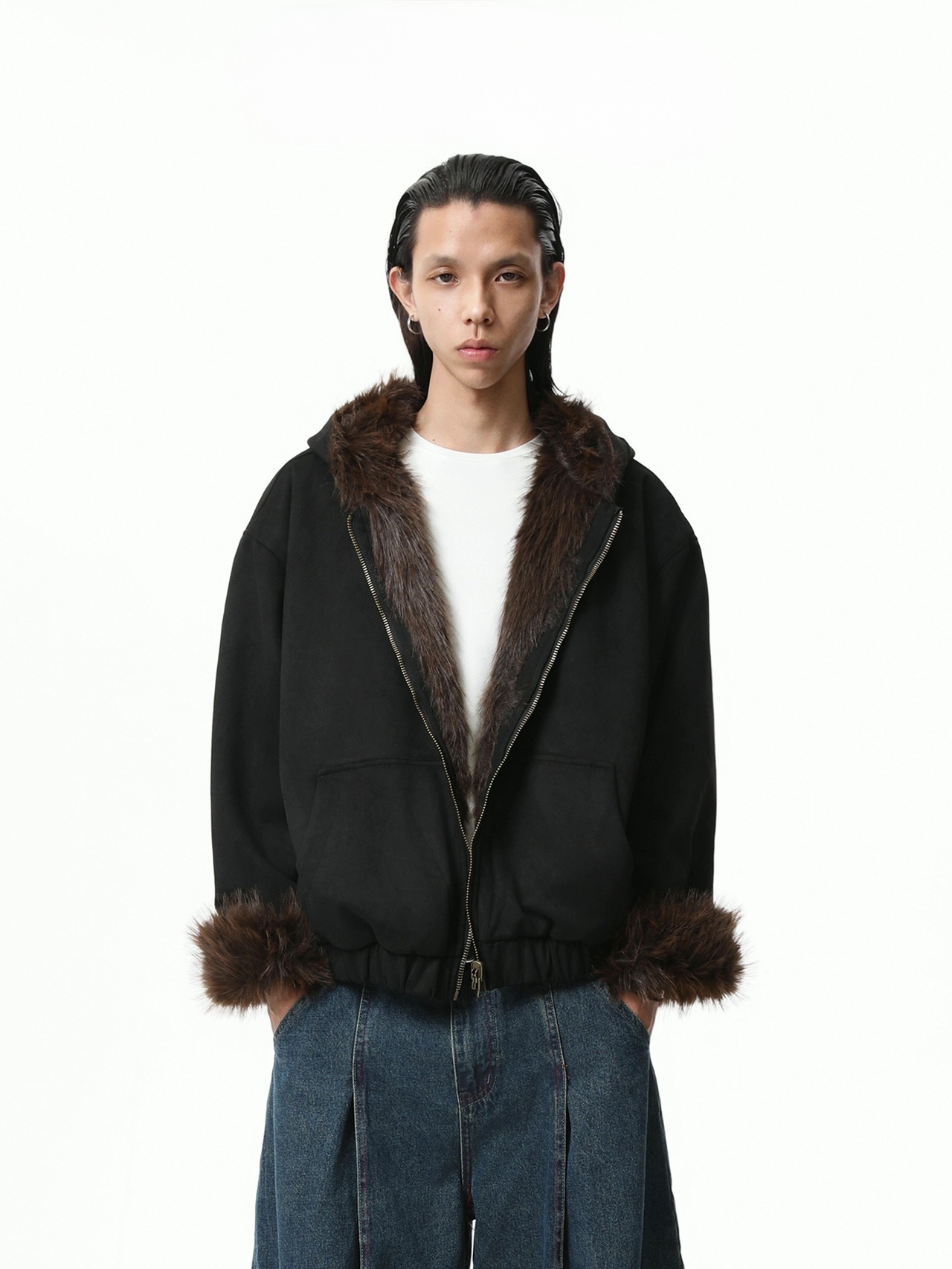 BOOGOOVOGUE Reversible Sable Fur Hoodie