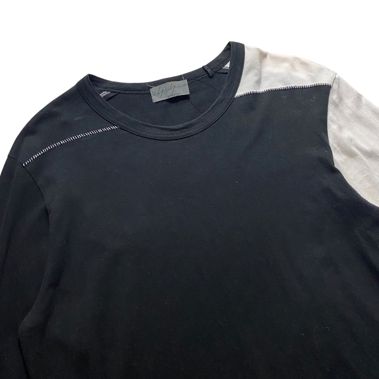 YOHJI YAMAMOTO POUR HOMME color switching long sleeves tee
