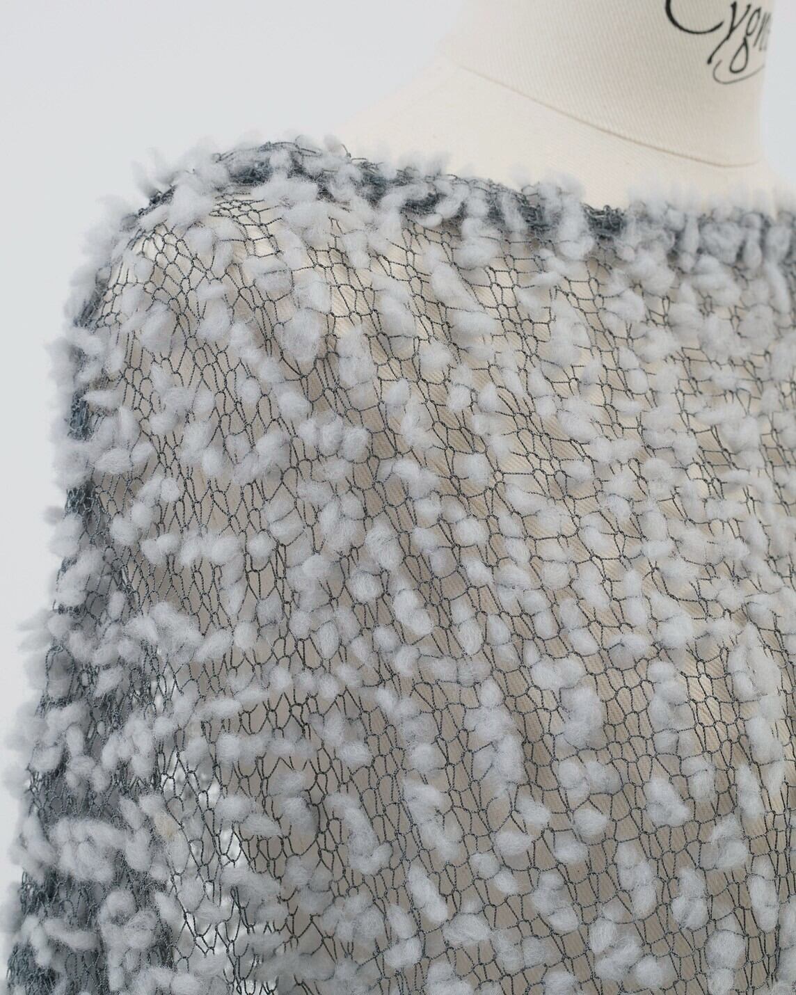 cygne ポップコーン　ニット　ホワイト cygne 新品未使用タグ付き ポップコーン透けニット ホワイト