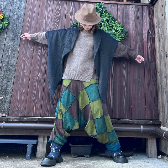 ビッグポンチョカーディガン