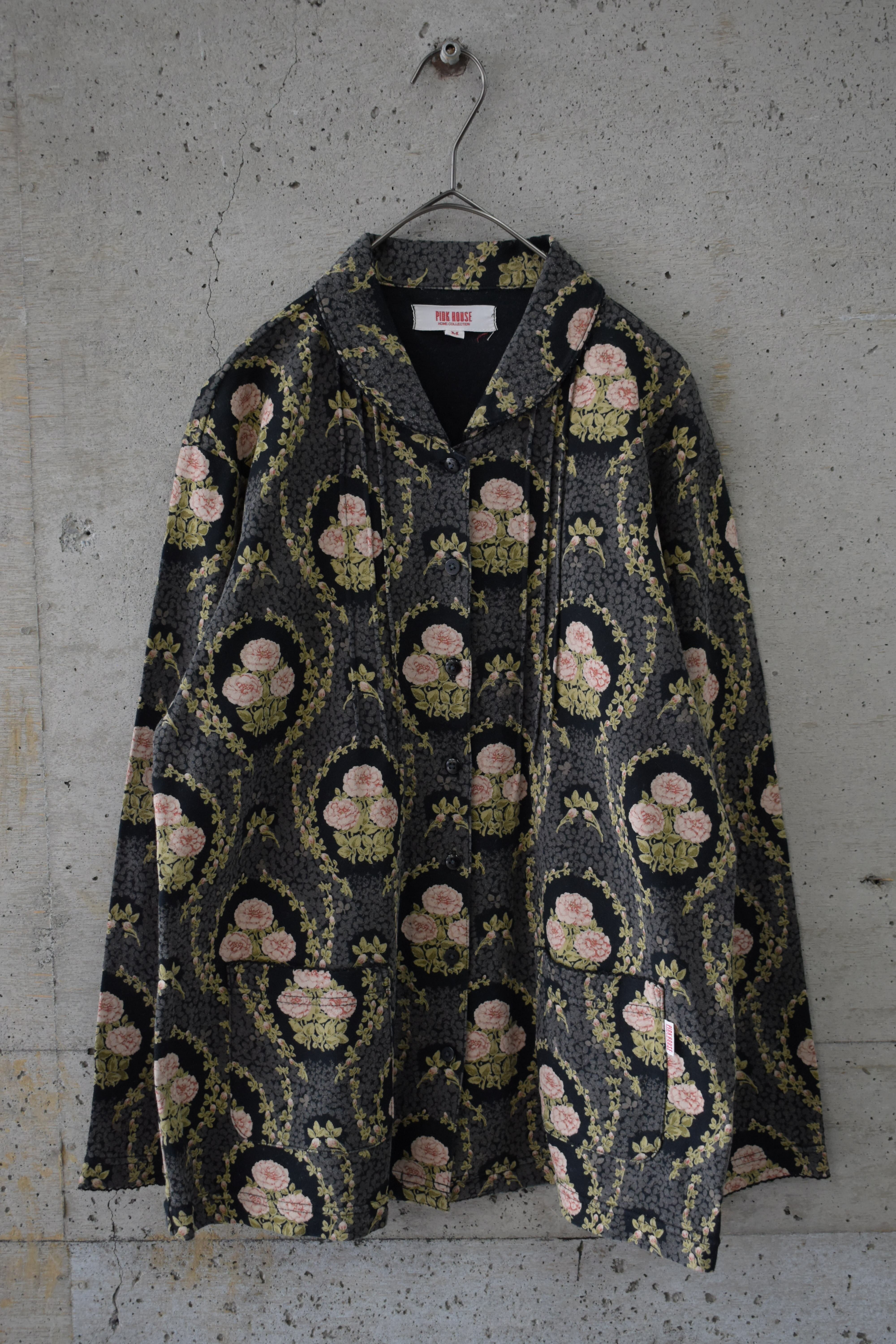 Rose-print relaxed jacket