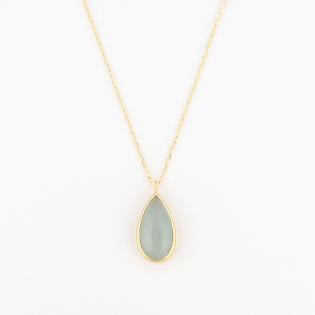 Naturel milky aquamarine necklace