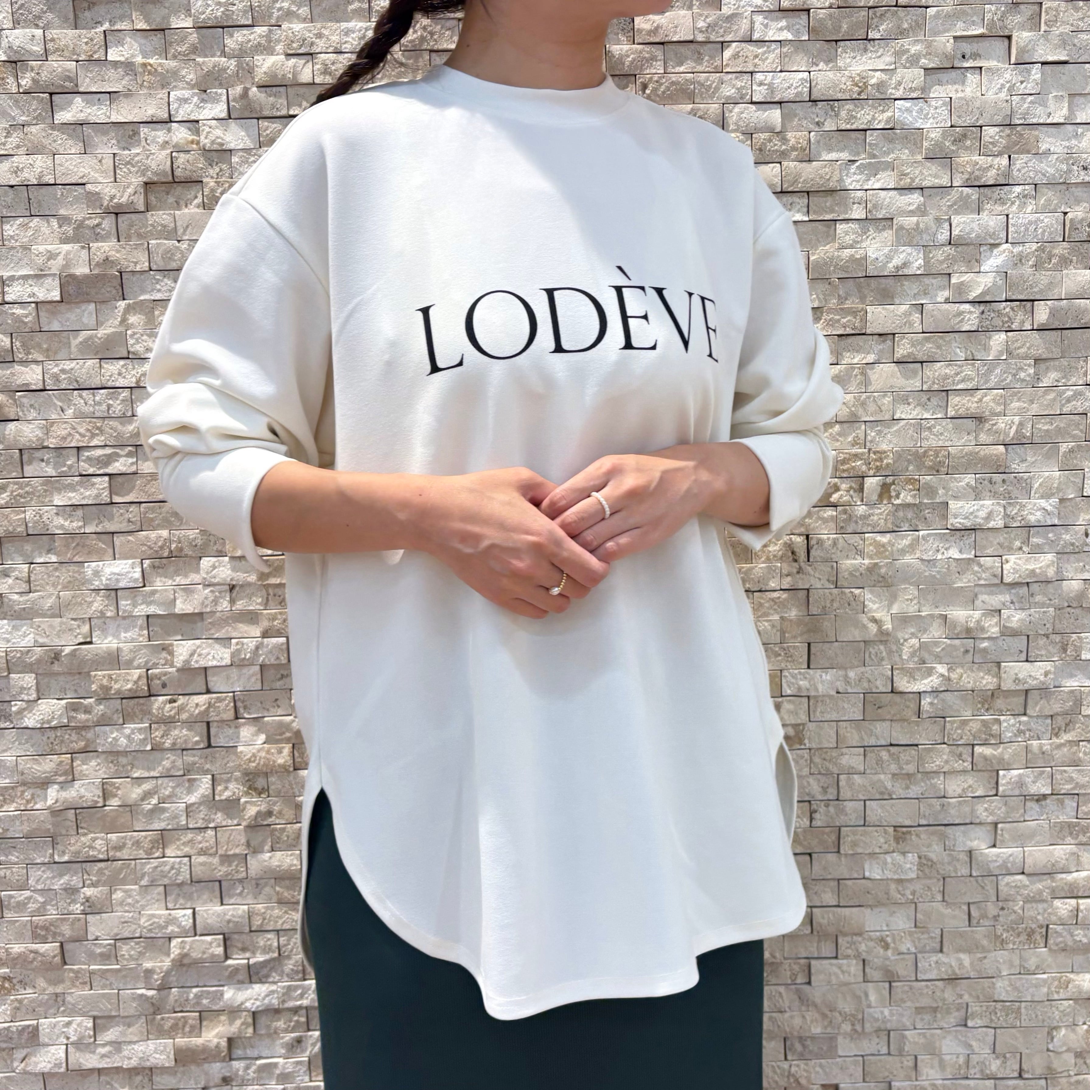 【CLOCHE】ジョーゼット生地ロゴTシャツ(552-85640)