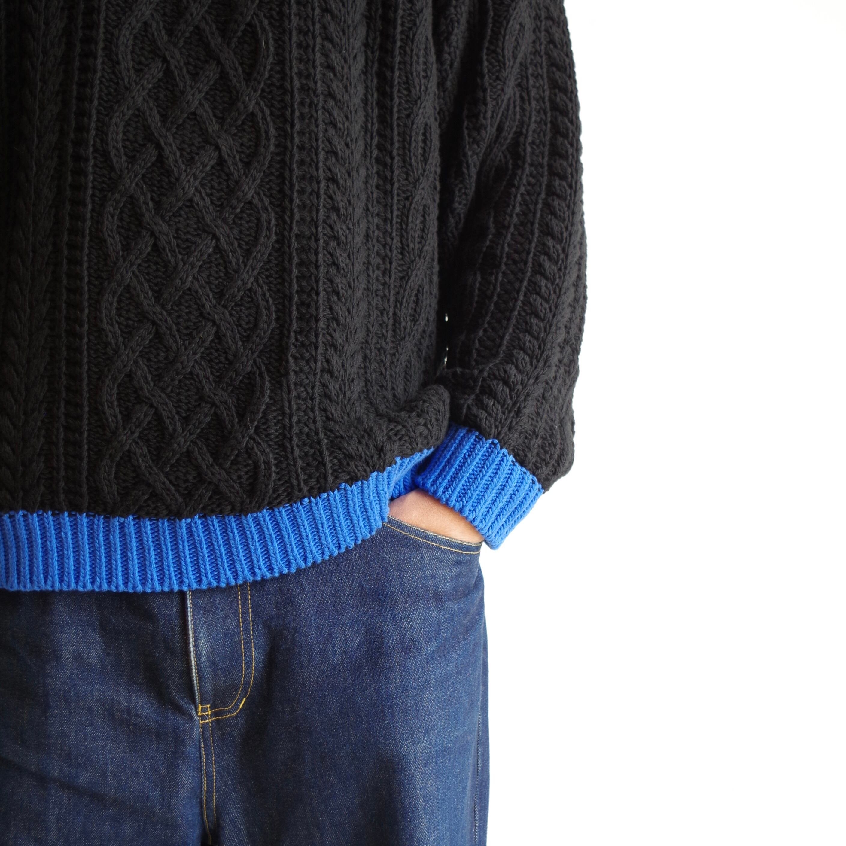 TRANSPORT FISHERMAN KNIT BLACK | 1F Store