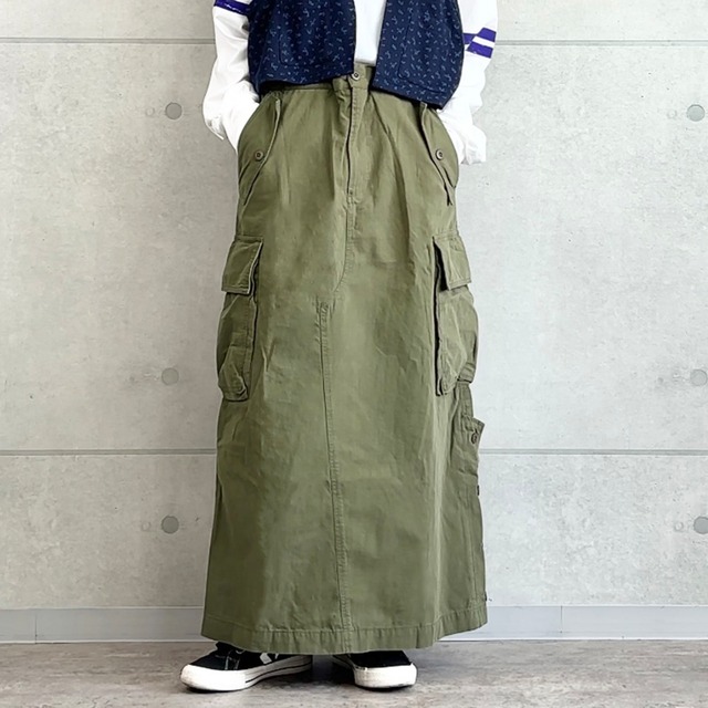 alee リメイクデザイン ミリタリー スカート｜2wayシルエット