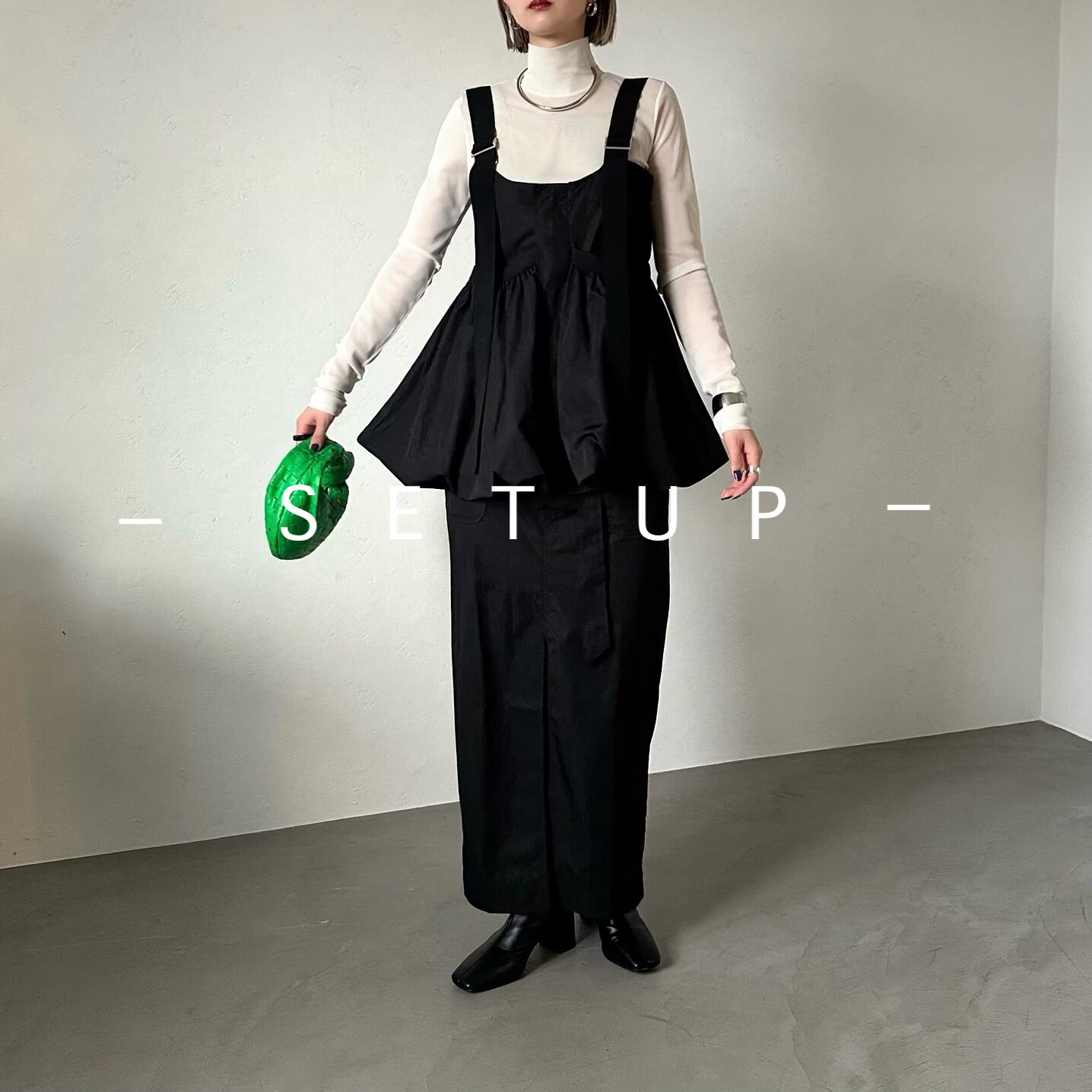 suspenders【SETUP】/black CFT.