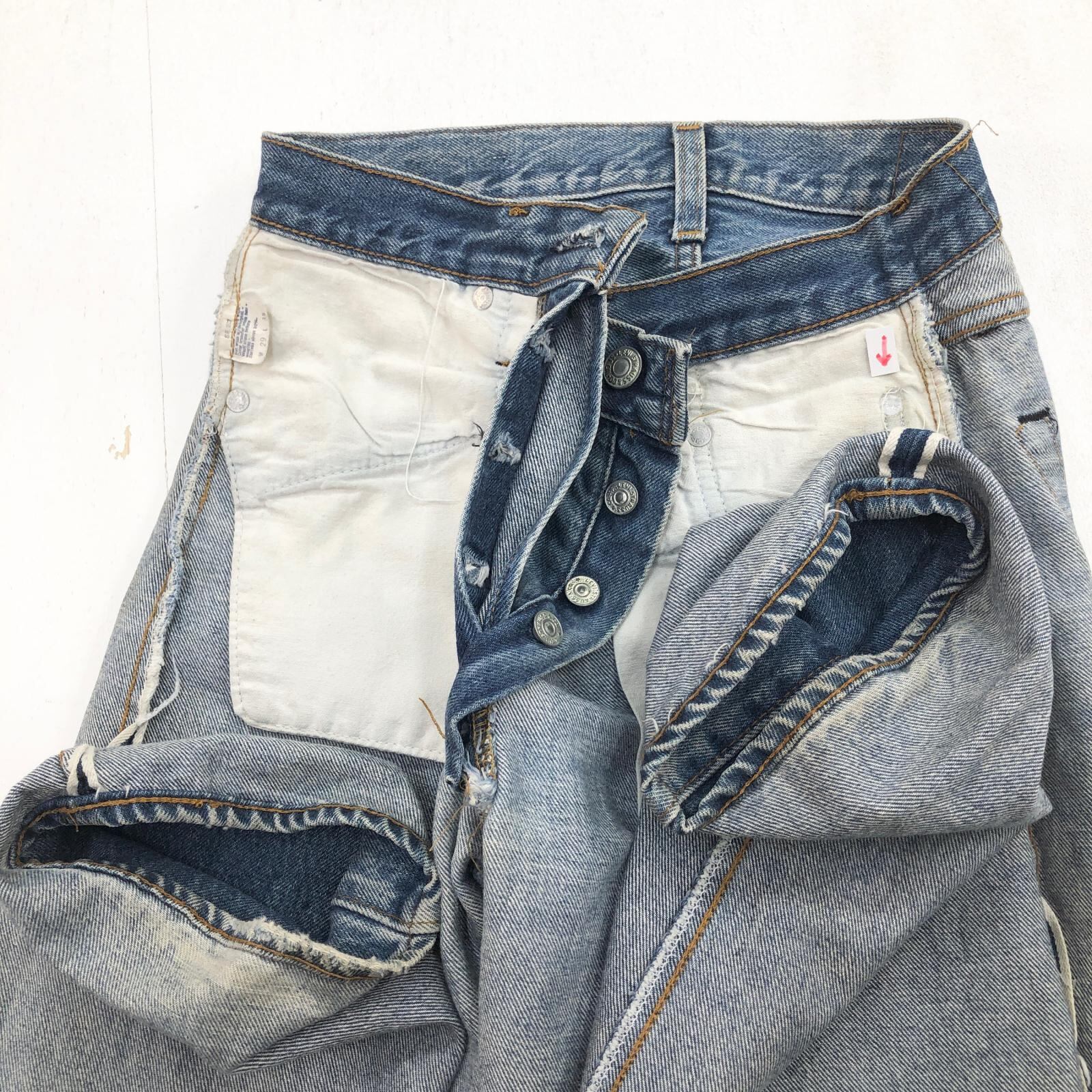 赤耳 直後 80s LEVIS 501 内股シングルステッチ USA製 ハチマル デニム 
