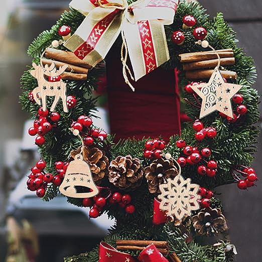 クリスマス オーナメント 木製 16枚 クリスマスツリー飾り 木製