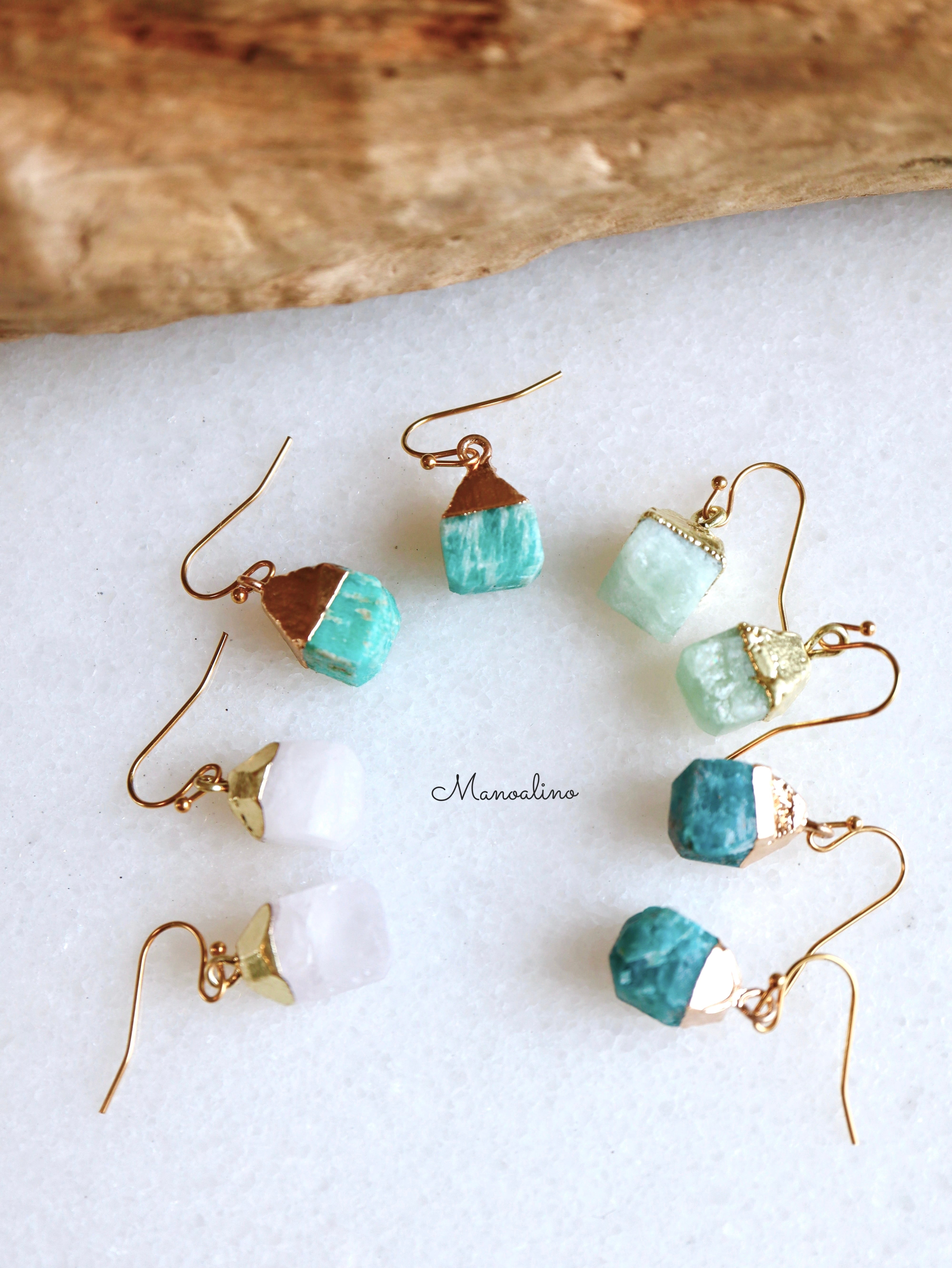 Natural gemstone earring(天然石ピアス、イヤリング) | Manoalino  