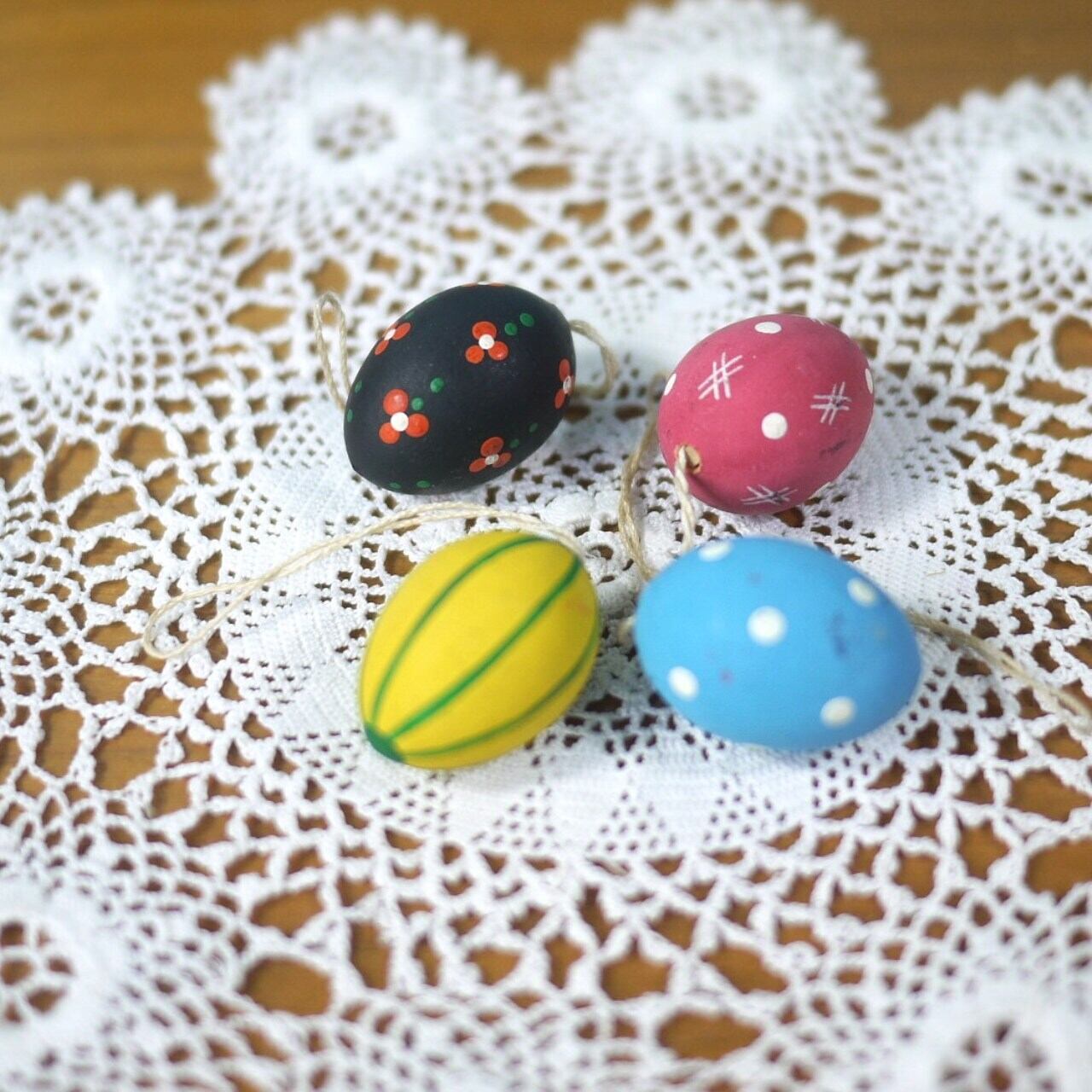 木製イースターエッグミニ4P expertic 東ドイツ